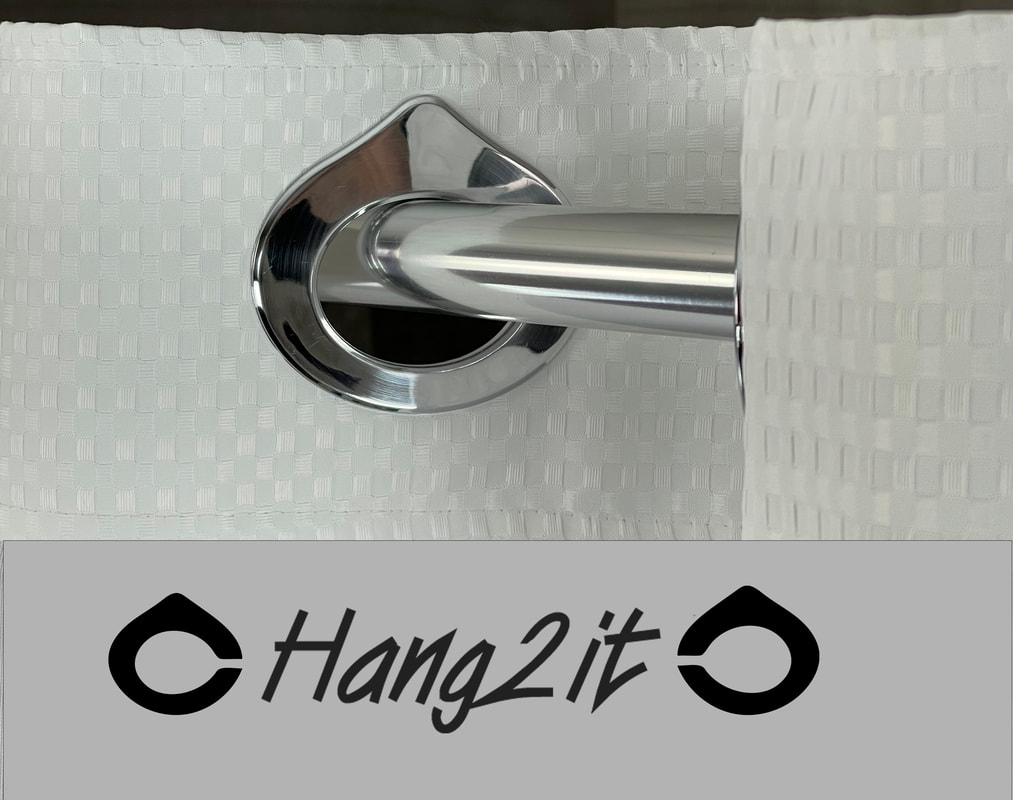HANG2IT Shower Curtains-Millennium Buckle-Built in Hooks for Hanging ( –  South Point Hospitality